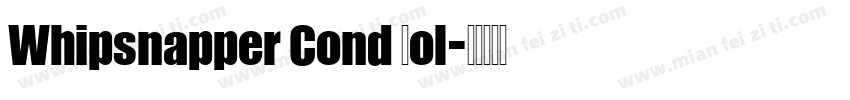 Whipsnapper Cond Bol字体转换
